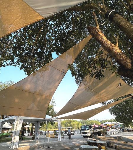 6Mx6M High Peak Tent & Sail Shade for Landscape Shade Solution